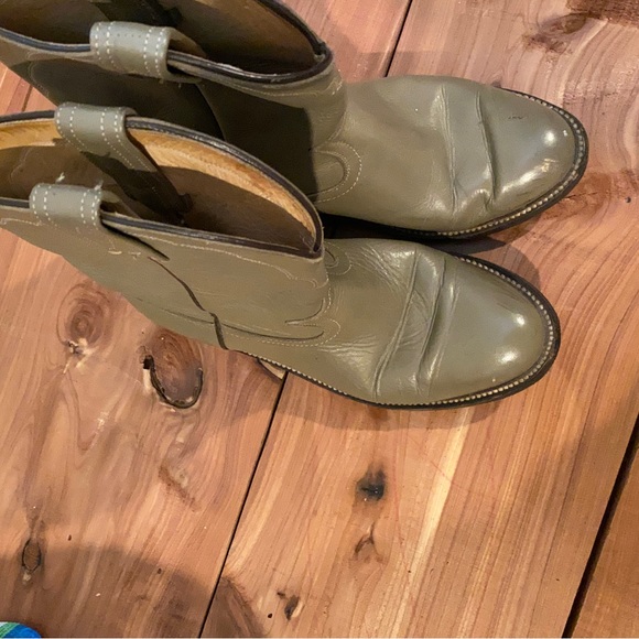 8 VINTAGE COWBOY BOOTS Womens,vintage gray boots,vintage western boots womens - Picture 5 of 7